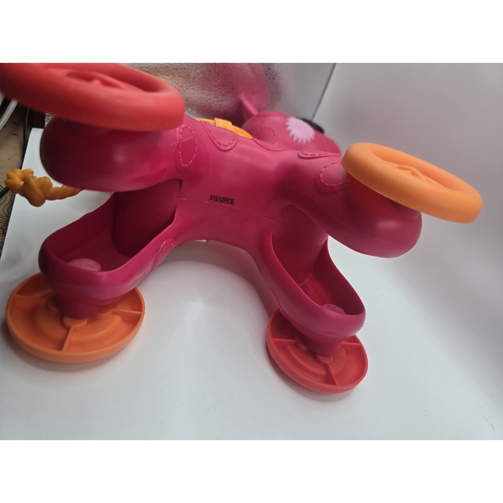 Vintage LALALOOPSY RIDE ON GIRAFFE with Seatbelt Belt PINK w/ YELLOW SEAT - Picture 4 of 4